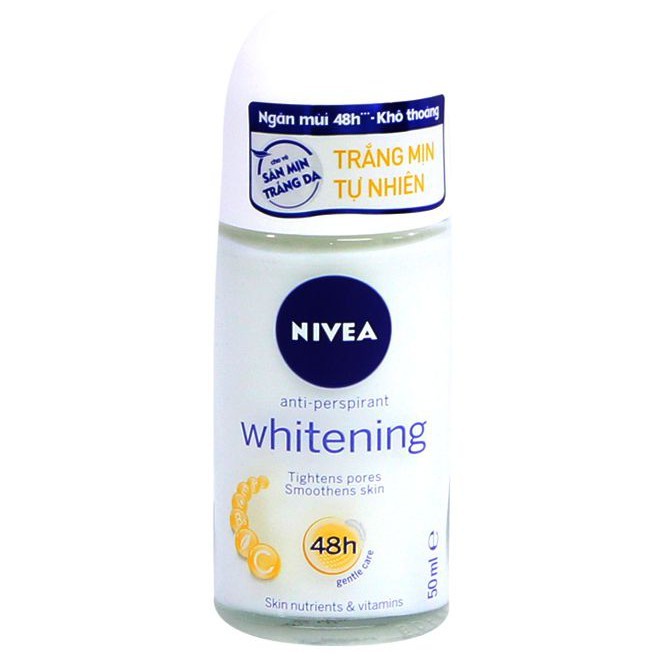 LĂN NGĂN MÙI NIVEA TRẮNG MỊN TỰ NHIÊN 50ml (vàng)