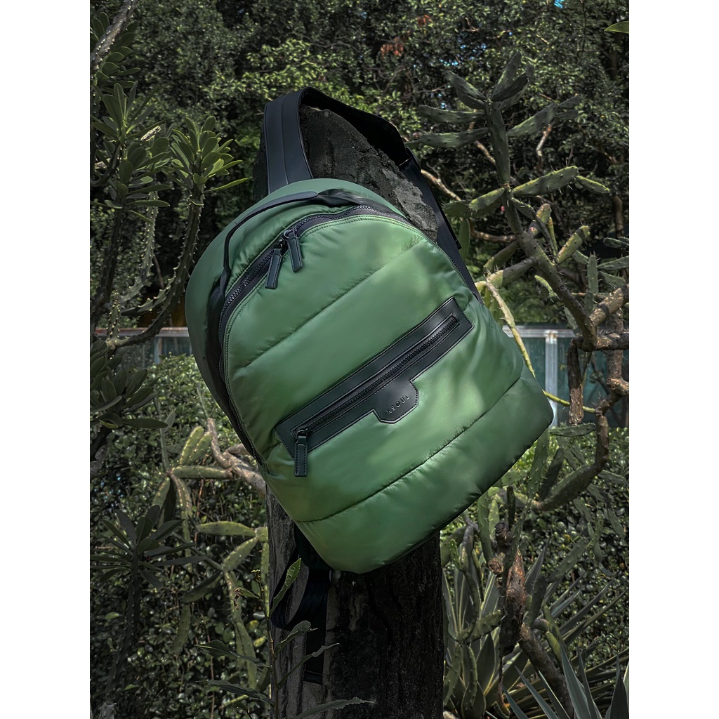 KSOUL Balo Cowspace Backpack Màu Xanh Lá Da PU x Polyester