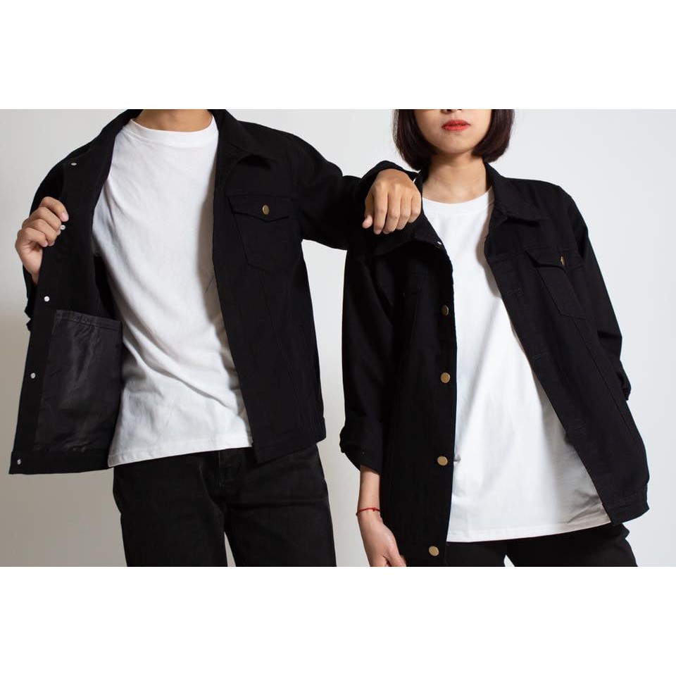 Áo Khoác KAKI chống nắng Nam Nữ BTS Đen Trơn Unisex KK011 jean kaki - QSTORE | BigBuy360 - bigbuy360.vn