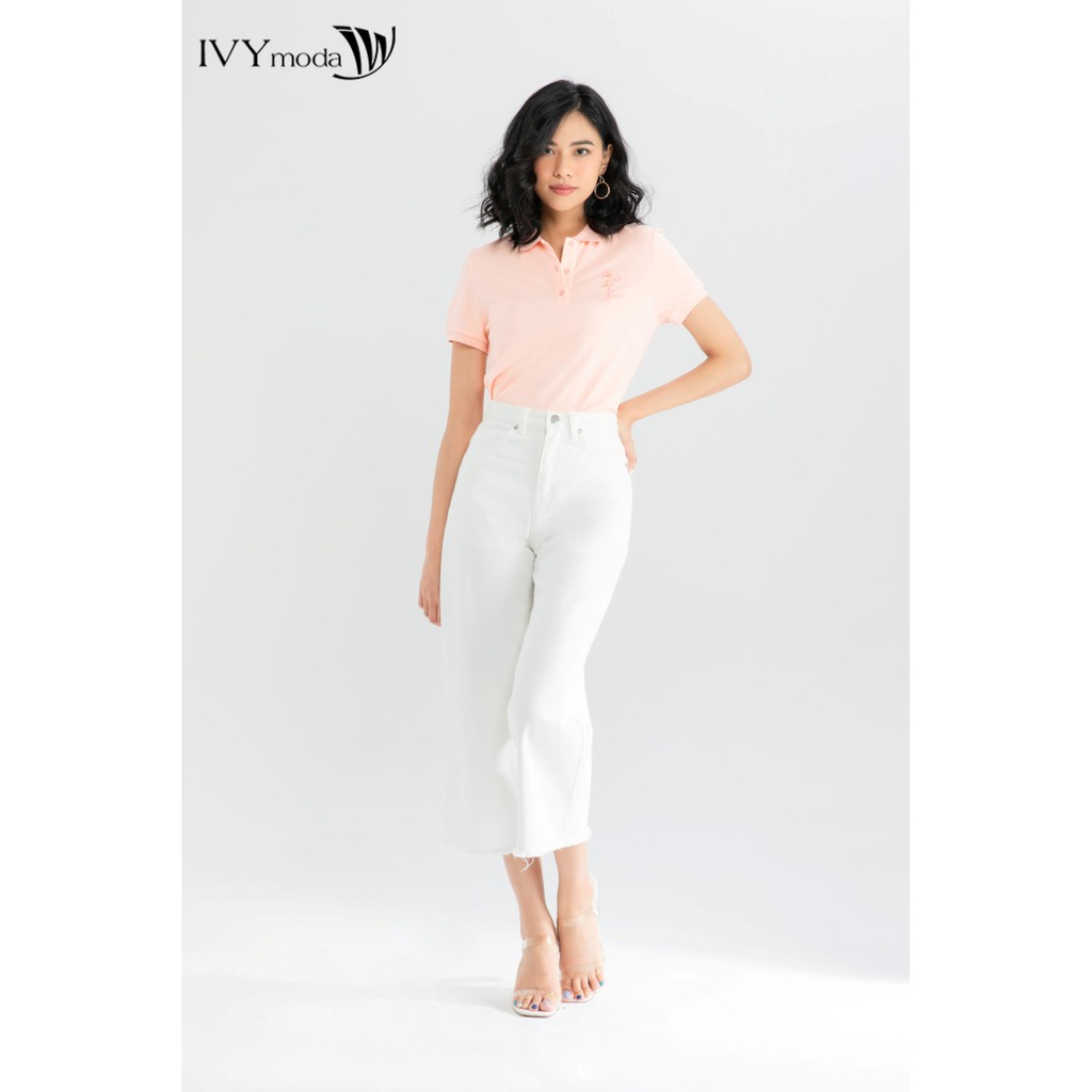 [Mã WABRSALE11 - 10% - ĐH từ 250K]Áo polo nữ thêu hình IVY moda MS 57T0032 | BigBuy360 - bigbuy360.vn