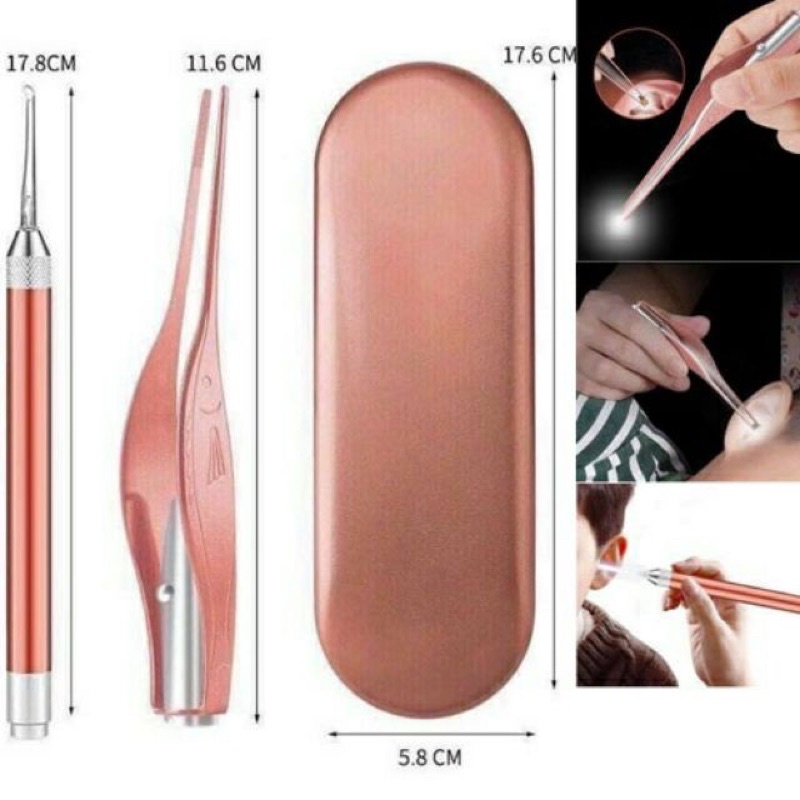 Bộ lấy ráy tai có đèn tặng kèm pin dự phòng