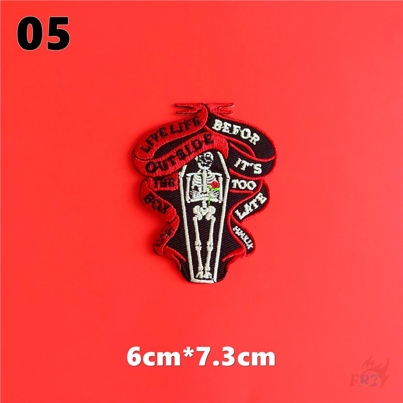 Miếng vá dán ủi quần áo hình đầu lâu phong cách Punk độc đáo