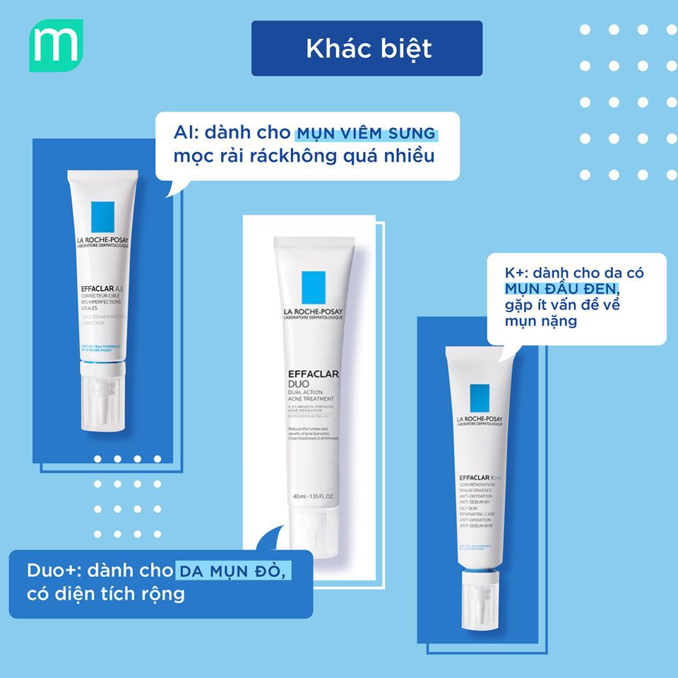 Kem Giảm Mụn Sưng Đỏ La Roche Posay Effaclar A.I 15ml