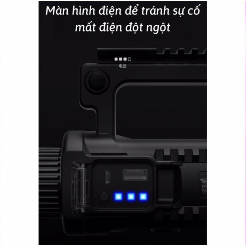 Đèn pin siêu sáng pha to có chân đỡ 💥💥 đèn pin xách tay siêu sáng HOT