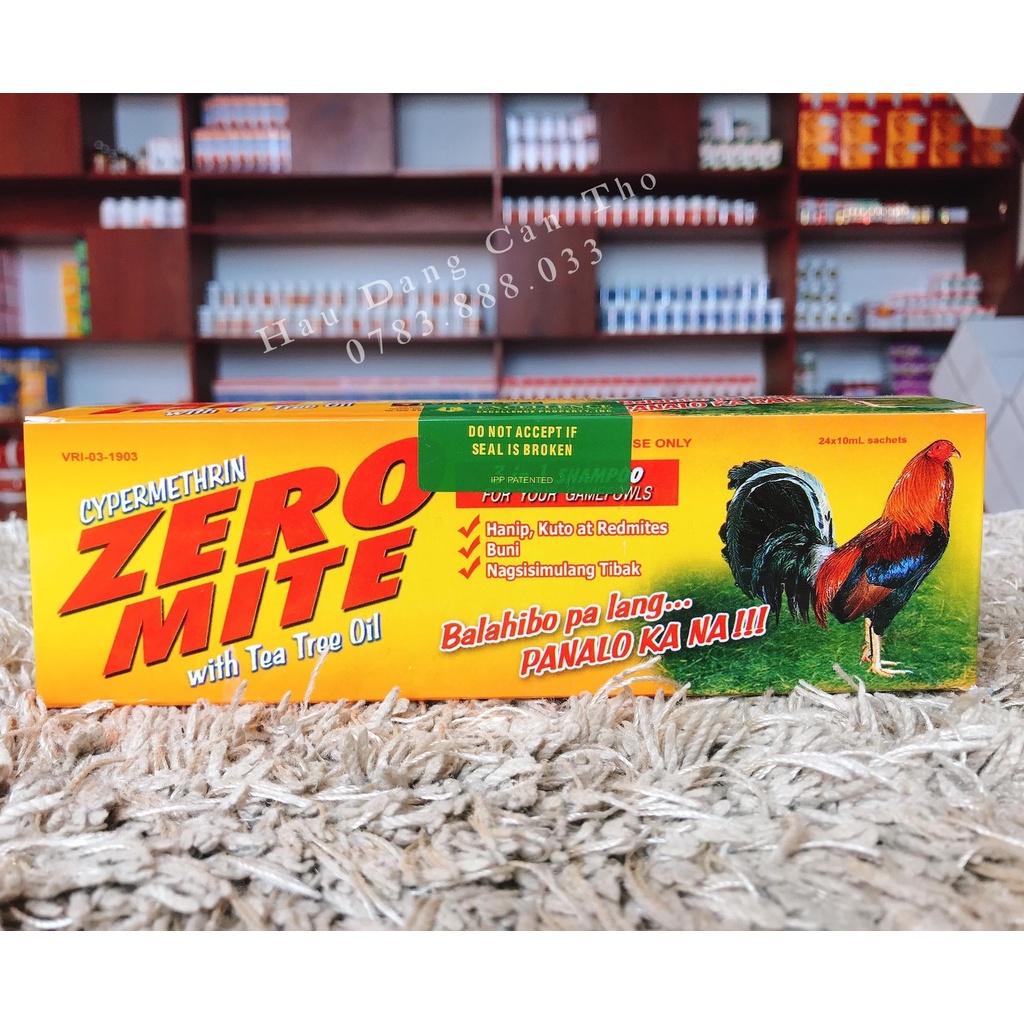 1 Gói Zero Mite - Xà bông tắm gà đẹp lông, diệt rận mạt