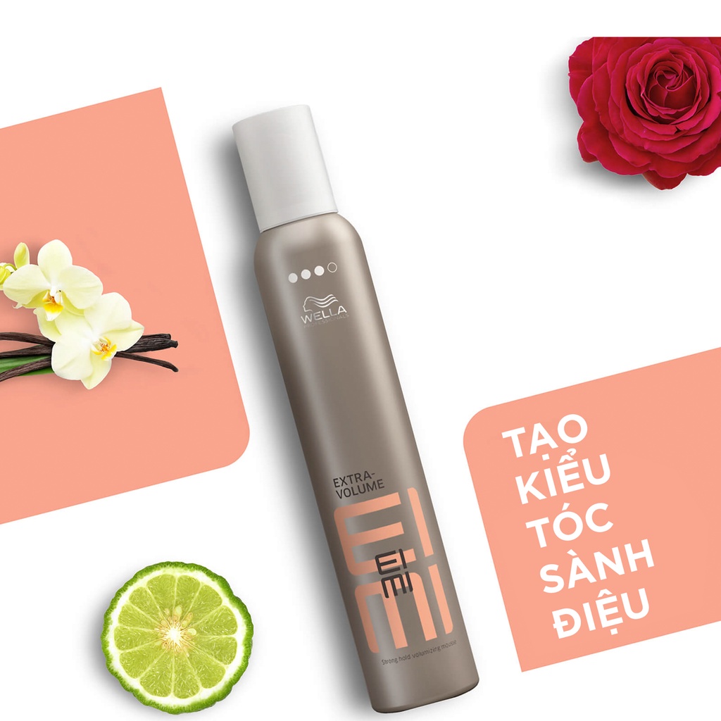 Bọt Tạo Độ Phồng Cho Tóc Wella EIMI Giữ Nếp Hoàn Hảo Extra Volume Strong Hold Volumising Mousse