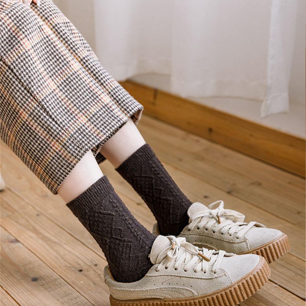 Vớ Len Cashmere Mềm Thân Thiện Với Da Thời Trang Đường Phố Thu Đông Cho Nữ