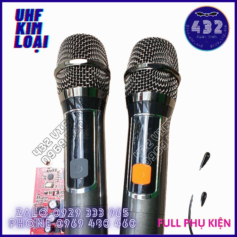 [Mã ELHACE giảm 4% đơn 300K] MICRO LOA KÉO KIM LOẠI SÓNG UHF SET TẦN SỐ MẪU MỚI - 432 VIETNAM