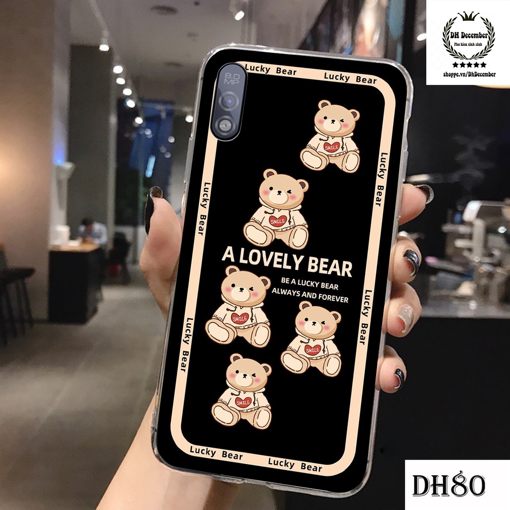 Ốp lưng Vsmart BEE 3 in hình 3D lucky, gấu Beer xinh xắn - KHÔNG NÊN BỎ LỠ