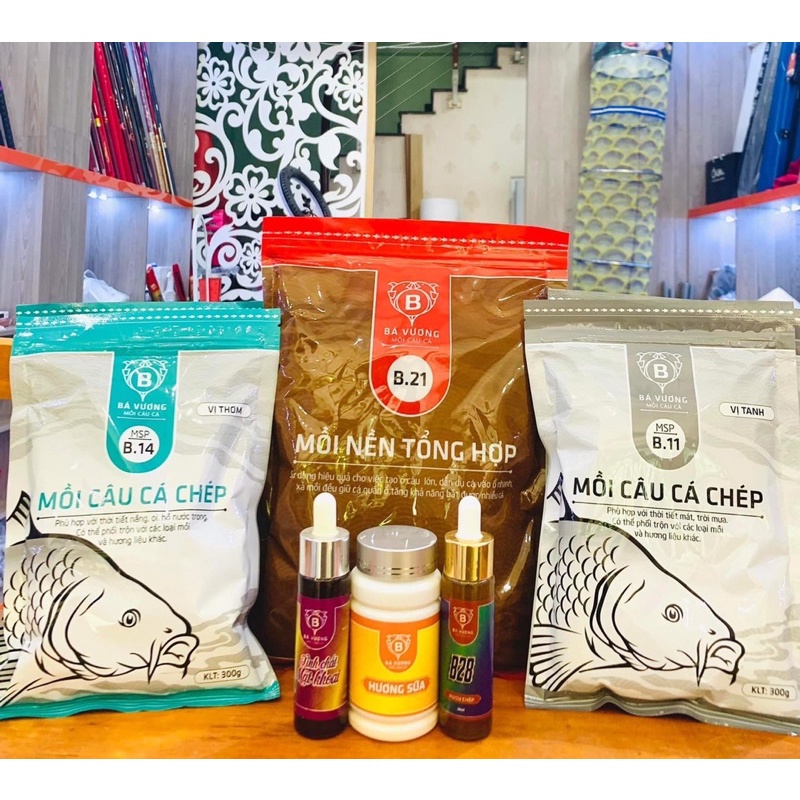Combo mồi câu cá chép Bá Vương siêu nhậy