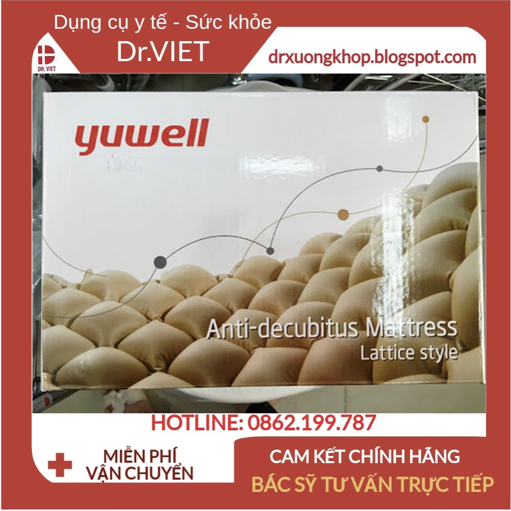 Đệm chống loét Yuwell Lattice-Cấu tạo nhiều múi, giúp giảm tối đa lực tiếp xúc lên bề mặt da, tạo cảm giác êm thoáng