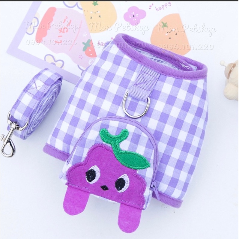 [Có sẵn] Yếm dắt có ba lô cho thú cưng