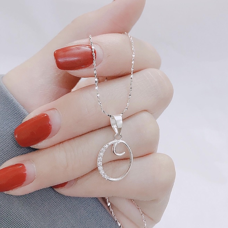 Dây chuyền chữ cái bạc ta - Dây chuyền nữ bạc ta mặt chữ cái - Vàng Bạc Khải Khải