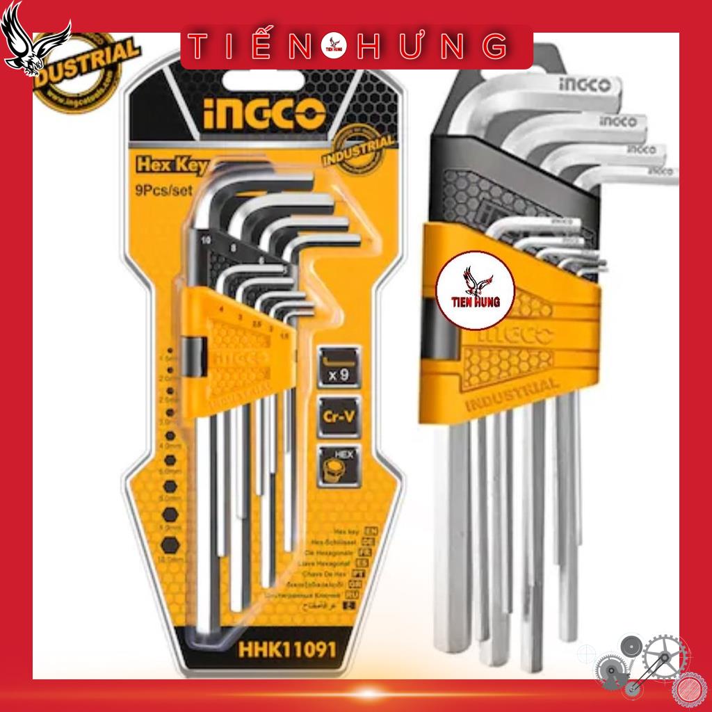 Bộ lục giác bằng dài 9 cây INGCO HHK11091