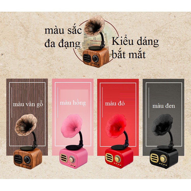 Loa Bluetooth Huqu FT05-Hình dáng cổ điển