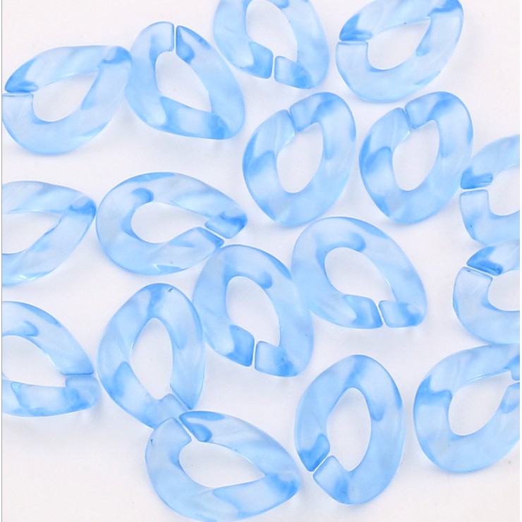 Vòng Đeo Tay Nhựa Acrylic Trong Suốt 23x17mm Có Khóa Dạng Xích Màu Sắc