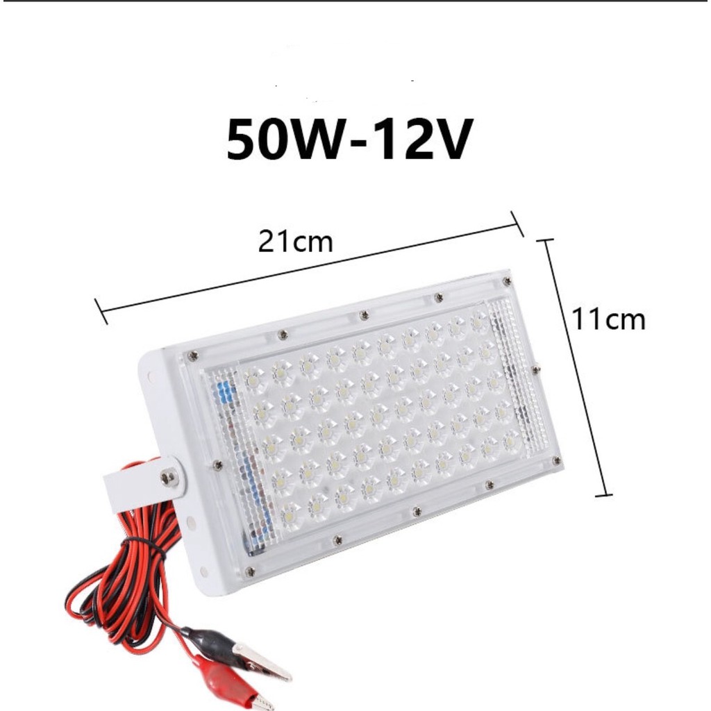 ĐÈN LED KẸP BÌNH ÁP QUY 50W ĐIỆN ÁP 12V ĐẾN 85V - PHỤ HỢP VỚI NHIỀU LOẠI BÌNH 12,24,48,90V