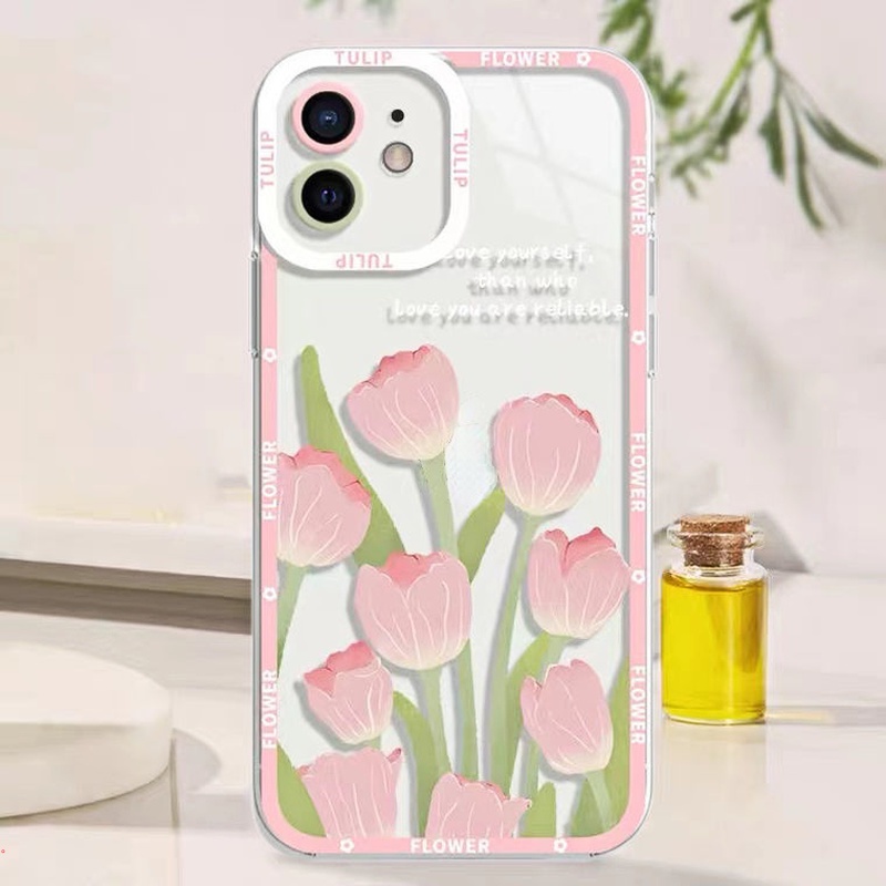 Ốp Điện Thoại Silicone Mềm Trong Suốt Chống Rơi In Họa Tiết Hoa Cho IPhone 13 12 11 Pro MAX X XR XS MAX 6 7 8 Plus