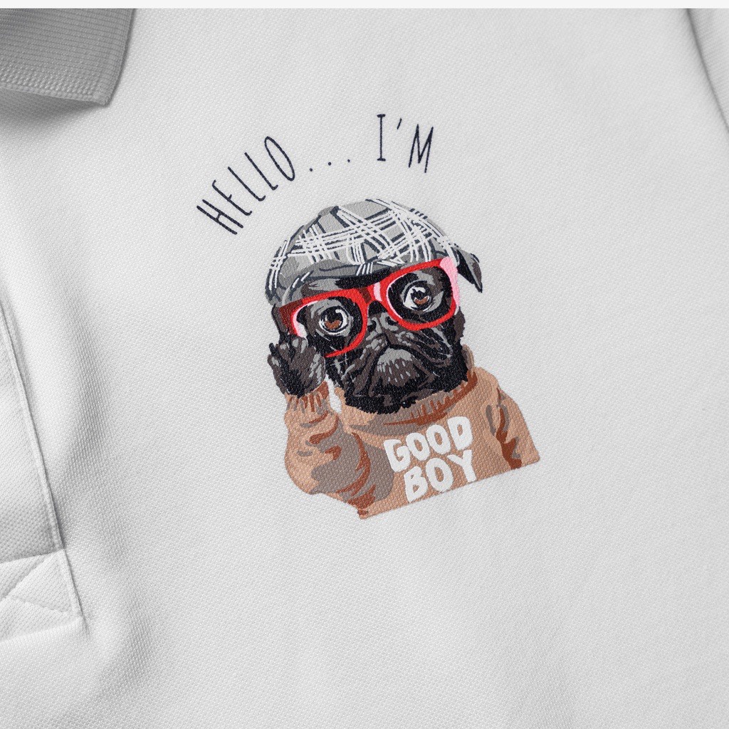 Áo thun nam cổ bẻ  Polo nam Gobo happyhow cộc tay vải cotton phong cách trẻ trung