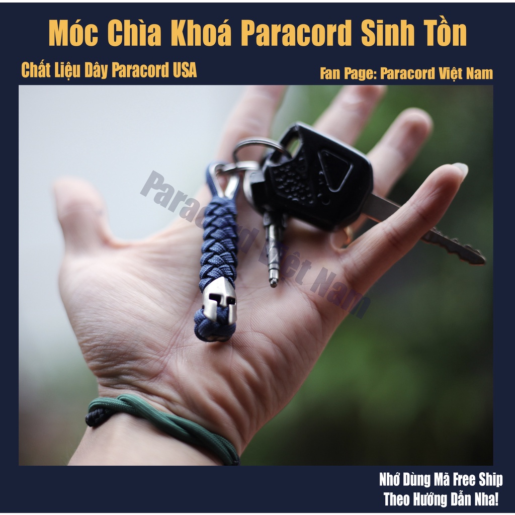 Móc chìa khoá Paracord Sinh Tồn