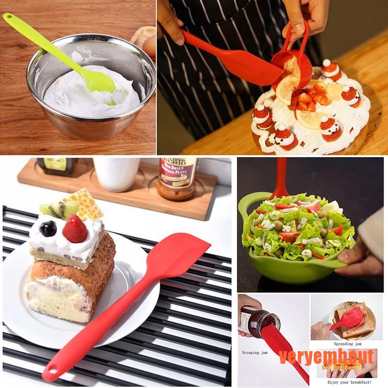 Muỗng Silicone Không Dính Chịu Nhiệt Dùng Làm Bánh Tiện Lợi