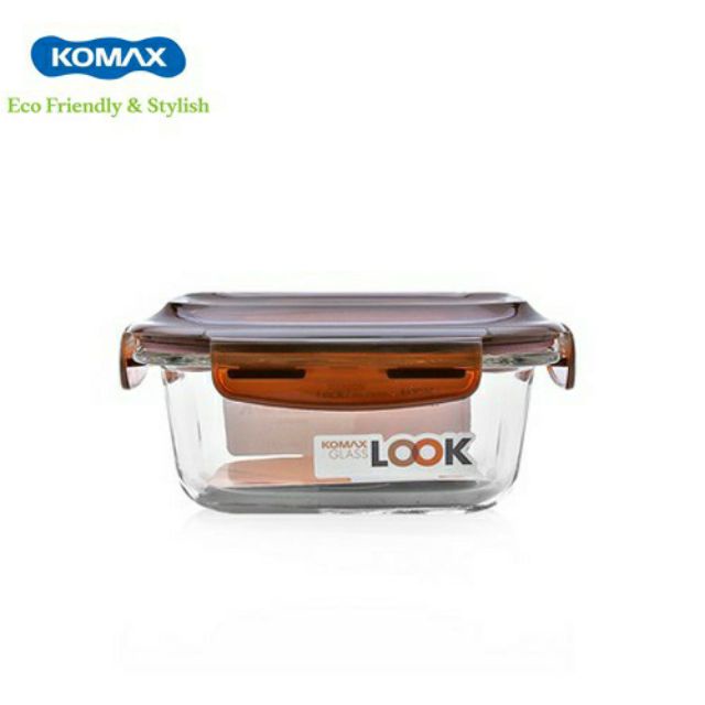 (KOMAX) Hộp Thủy Tinh Chữ Nhật 340ml/600ml Komax Chịu Lực Glass Look, dùng cho lò nướng, lò vi sóng [Xuất Xứ Hàn Quốc]