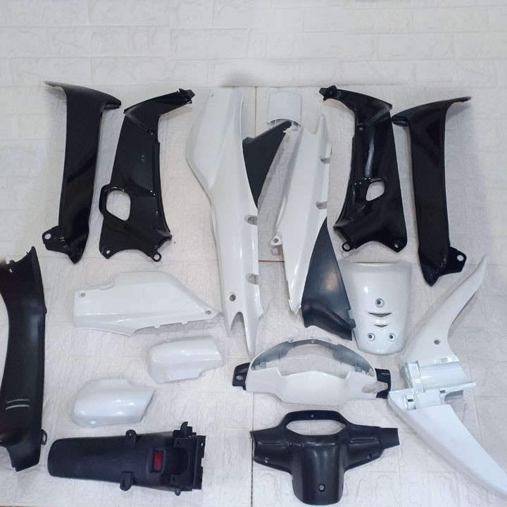 Dàn áo xe WAVE ZX màu TRẮNG, nhựa nguyên sinh ABS siêu bền