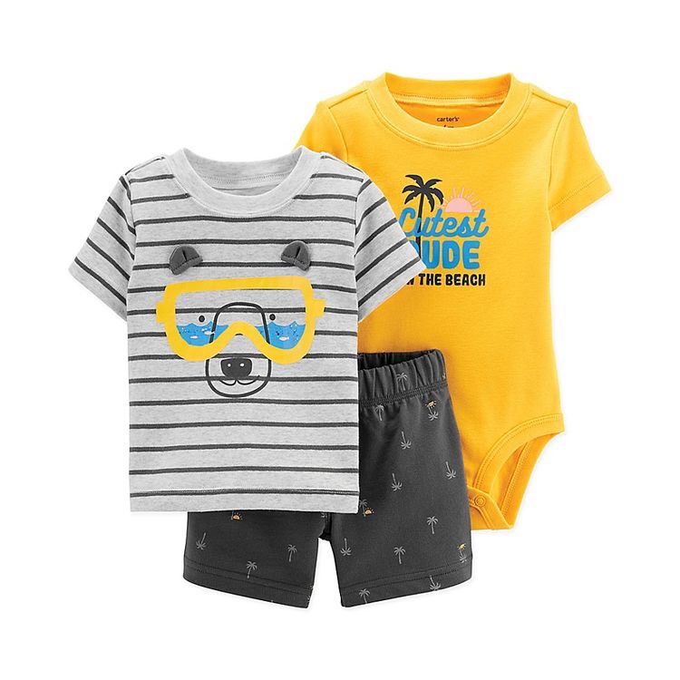 SET 3 món C'4RT£R ngắn bé trai (3-13kg)