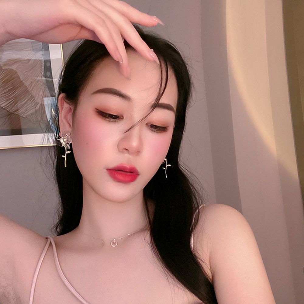 Khuyên Tai Hình Hoa Bằng Nhựa Acrylic Trong Suốt Nhiều Màu Thời Trang Cho Nữ