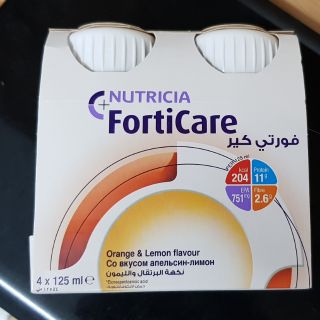 Lốc 4 chai sữa FortiCare vị cam chanh 125ml