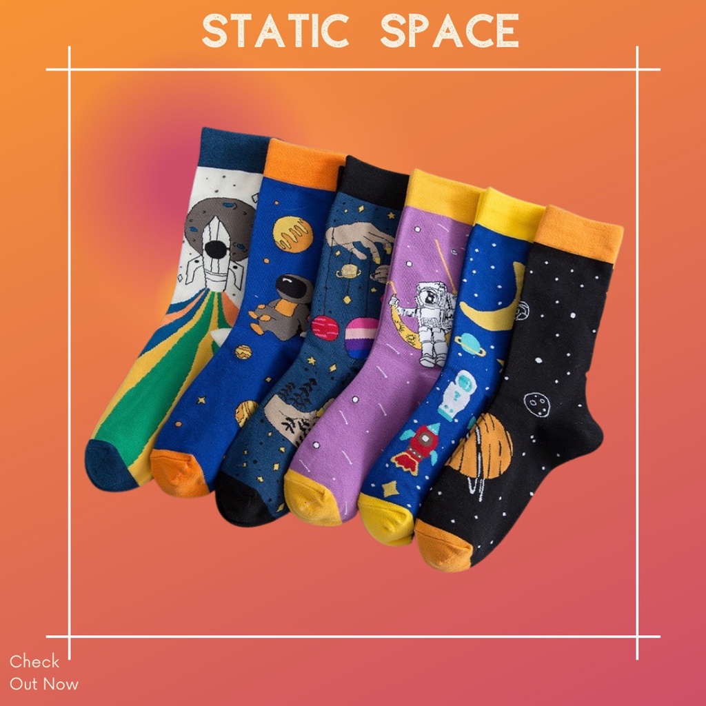 TẤT VỚ CAO CỔ FREESIZE VŨ TRỤ PHI THUYỀN KHÔNG GIAN - STATIC SPACE