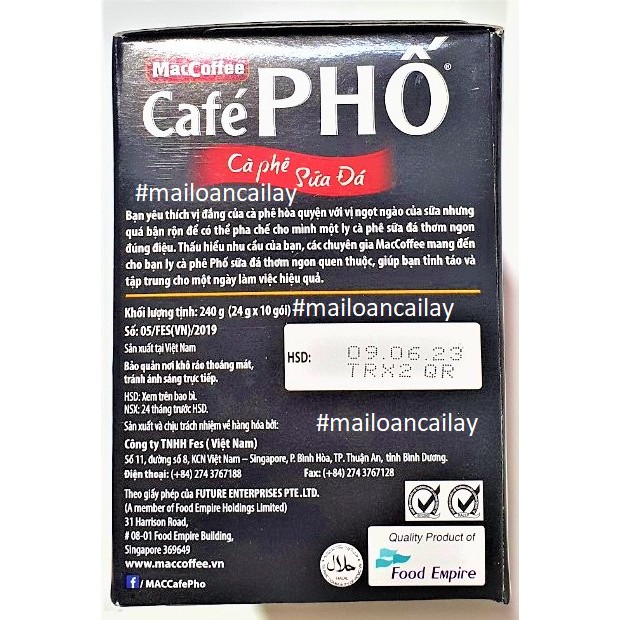 CAFE PHỐ HỘP 10 GÓI x 24G