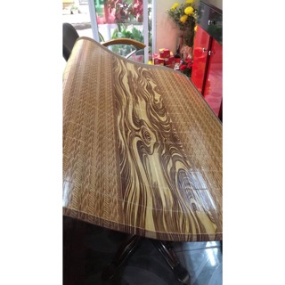 Chiếu trúc tăm vân 2 mặt đế lụa.(Cam kết hàng chuẩn)