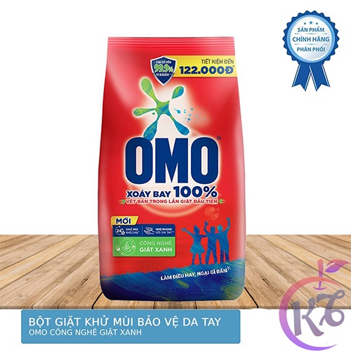 Combo 4 bịch Bột giặt Omo 800g hệ bọt thông minh công nghệ giặt xanh đánh bay mọi vết bẩn