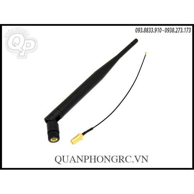 Cáp IPEX 2.4gh 1 to RP-SMA-K Antenna Pigtail Cable 10cm (có kim)