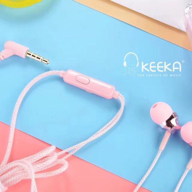 Tai nghe bánh ngọt siêu xinh Lovely me tặng kèm hộp đựng như hình, rắc 3,5mm Q17 ROSE196 (B14)