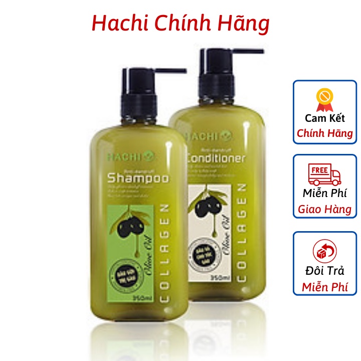 Dầu Gội, Xả Olive Hachi 350ml 500 800 Được Chiết Xuất Từ Quả Oliu Giúp Mái Tóc Ngăn Ngừa Gàu Và Giảm Kích Ứng Da Đầu