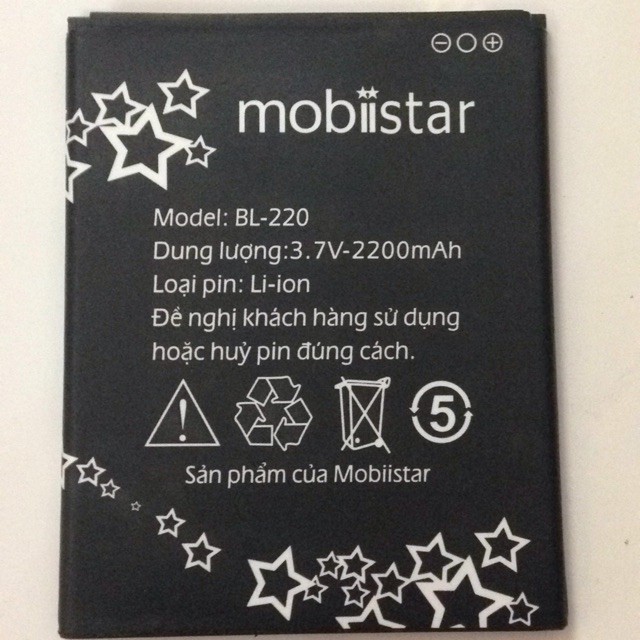 PIN MOBIISTAR LAI 504K E BL-220 ZIN HÃNG