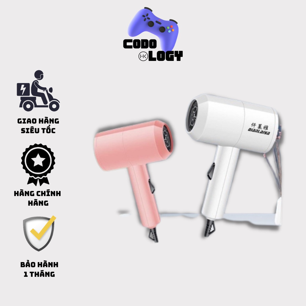 Máy sấy mini gấp gọn tạo kiểu tóc chuyên nghiệp công suất lớn 1000w bảo hành 12 tháng