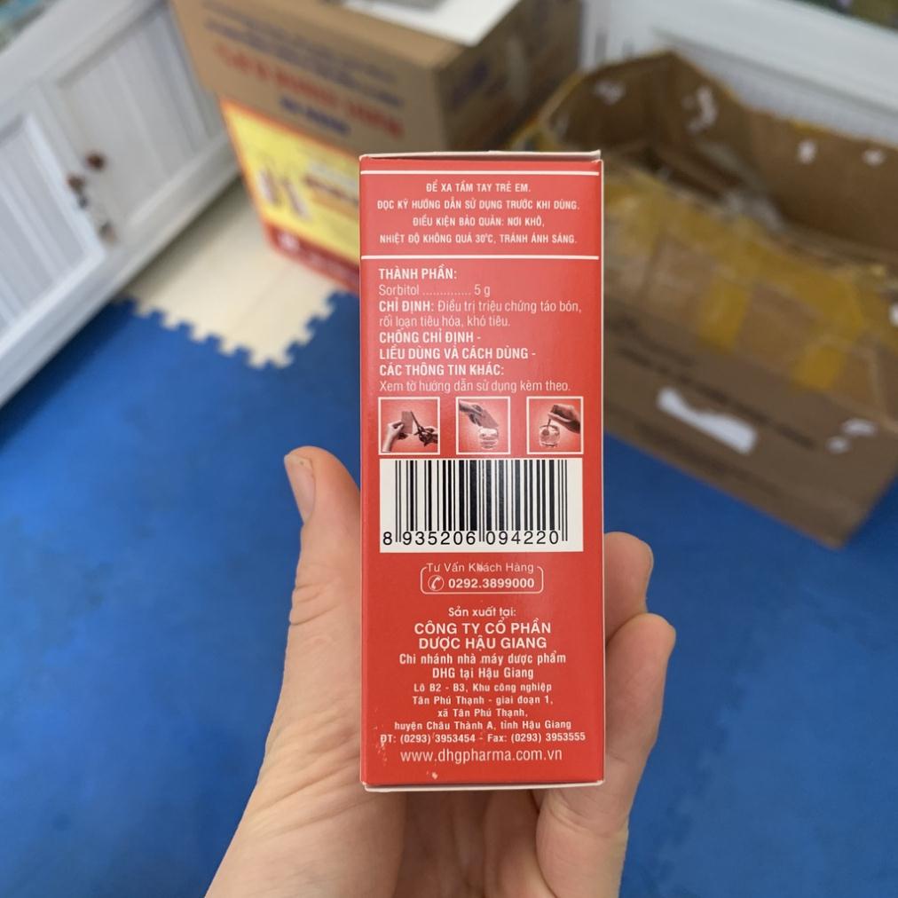 Cốm nhuận tràng SORBITOL giúp giảm táo bón, đầy bụng, không tiêu, rối loạn tiêu hóa hộp 20 x 5g  gói DHG