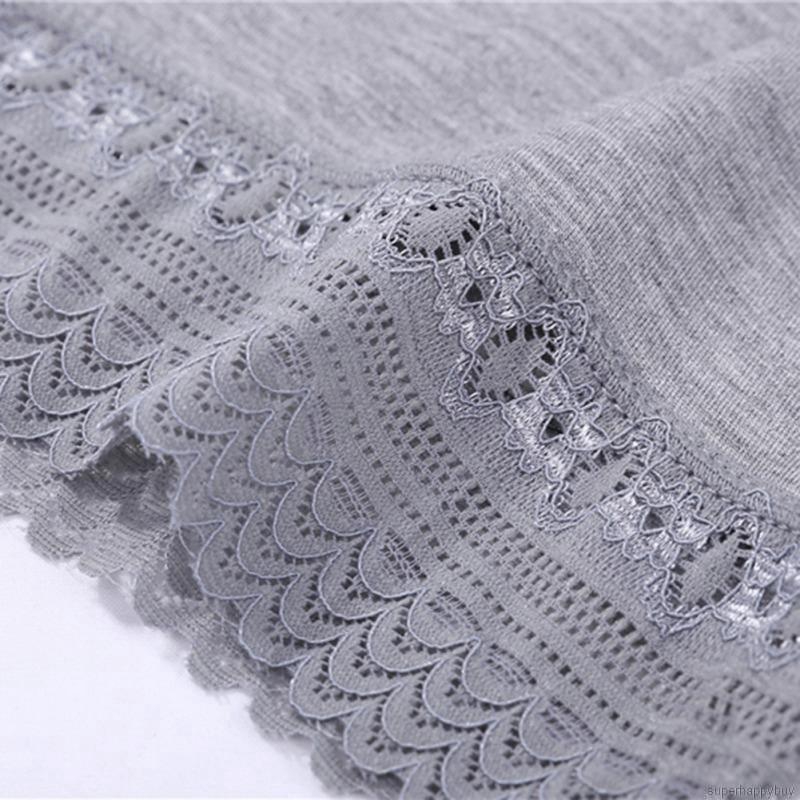 Quần lót viền ren màu trơn cho nữ