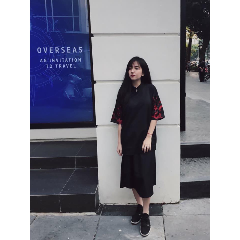ÁO SHANGHAI PHỐI GẤM