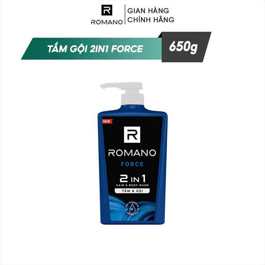Tắm Gội Romano 2 Trong 1 Dành Cho Nam 650g Hasaki Sản Phẩm Chính Hãng