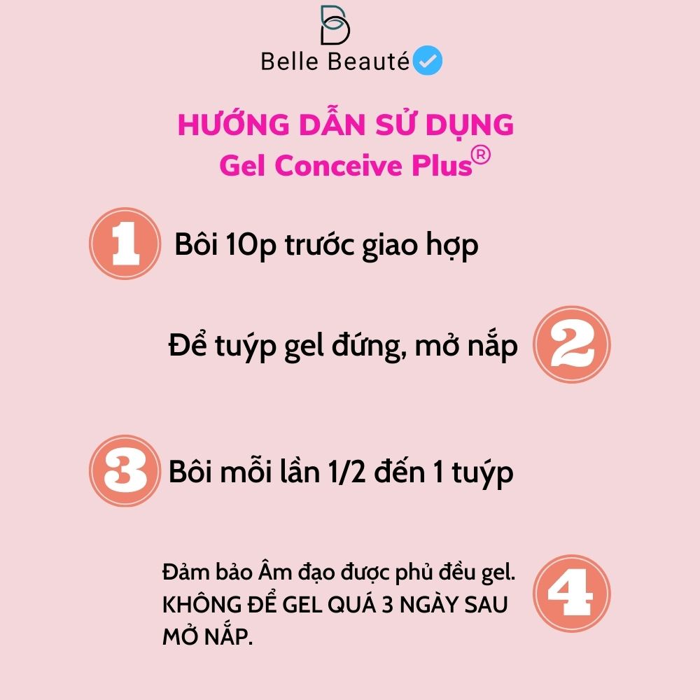 Gel Hỗ Trợ Sức Khỏe Conceive Plus Cho Nam Nữ - Tăng Khả Năng Của &quot;Tinh Binh&quot; - Giảm Khô Cho Phụ Nữ