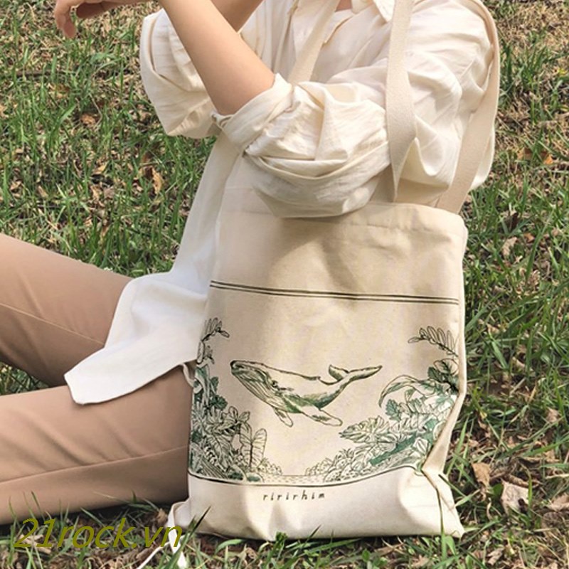 Túi Xách Canvas Đeo Vai Phong Cách Nhật Bản Đơn Giản Sức Chứa Lớn Thân Thiện Với Môi Trường Phong Cách Mới Cho Nữ Sinh Sự Bảo Vệ