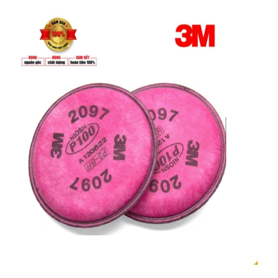 Bông Lọc Bụi Mịn Và Khí Độc 3M 2097 Dùng Cho Mặt Nạ 6200 và 7502