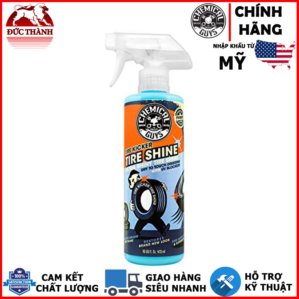 Chai xịt dưỡng làm mới và bóng lốp xe Chemical Guys Tire Kicker Extra Glossy Tire Shine (16 oz)