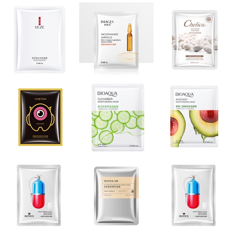 Combo 50 Mặt Nạ Dưỡng Trắng Mịn Da, Cấp Ẩm, Mờ Thâm, Chống Lão Hoá - Nội Địa Trung