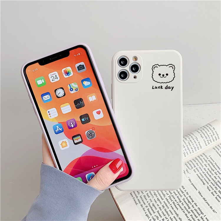 Ốp điện thoại in hình gấu chúc may mắn cho iphone 6 6s 7 8 plus/x/xs/xr/xsmax/11/12/13/pro/promax | BigBuy360 - bigbuy360.vn