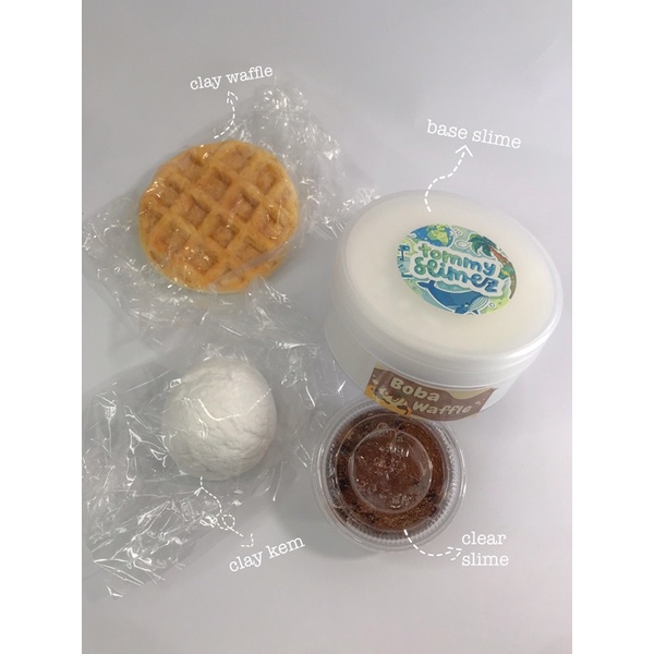 BÁNH WAFFLE TRÀ SỮA  - diy clay slime